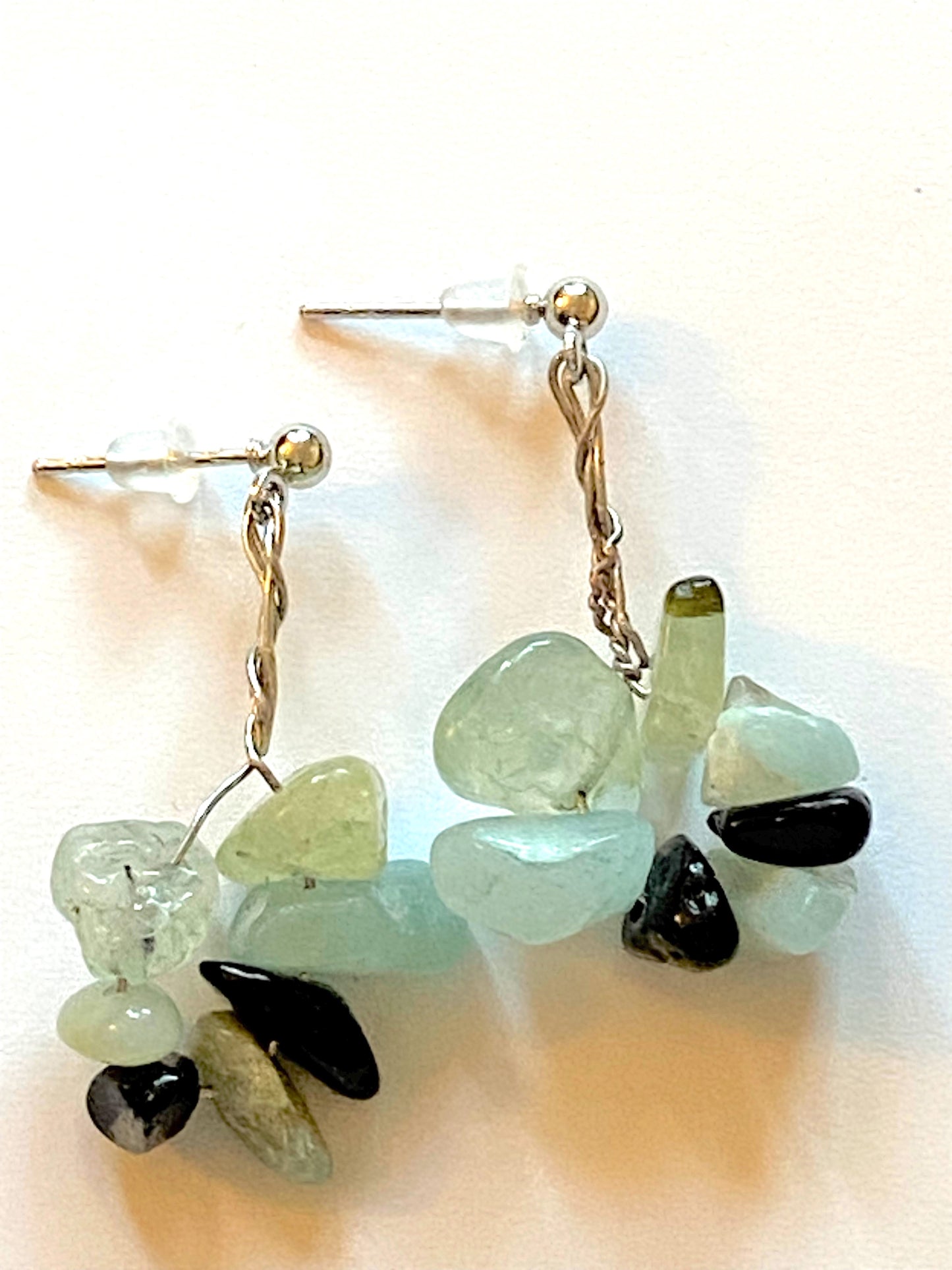 Green Aventurine Snowflake Earrings
