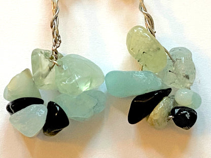 Green Aventurine Snowflake Earrings