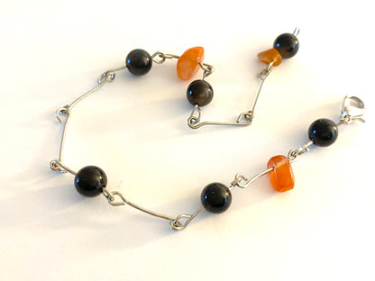 Onyx Red Agate Bracelet